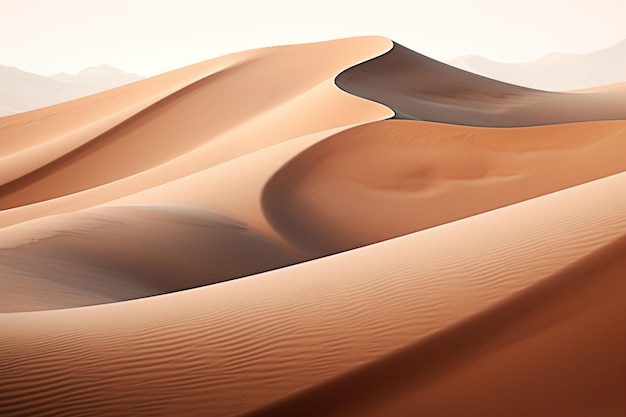 Dynamic sand dunes shaped by the wind