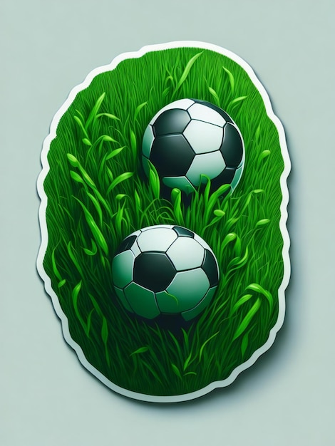 Динамичный дизайн наклеек, отражающий суть футбола и травы.