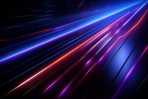 Dynamic tech background with neon lines Futuristic data information concept
