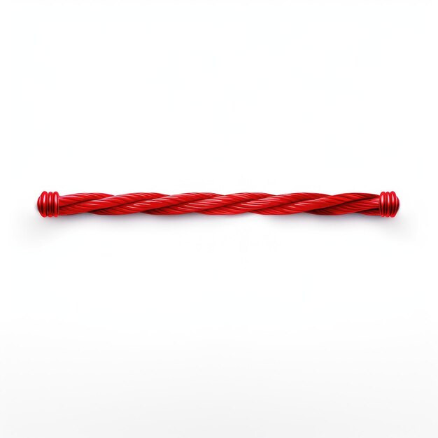 Premium Photo  Dynamic Vector Art The Red Rope Straight Line Standing Out  on a Clean White Background