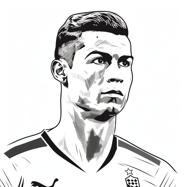 Photo dynamic vector illustration of cristiano ronaldo