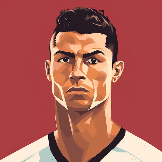 Photo dynamic vector illustration of cristiano ronaldo