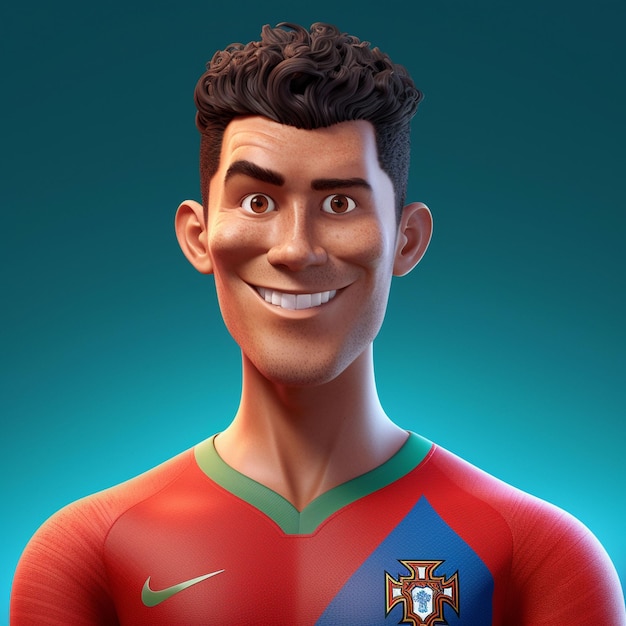 Photo dynamic vector illustration of cristiano ronaldo