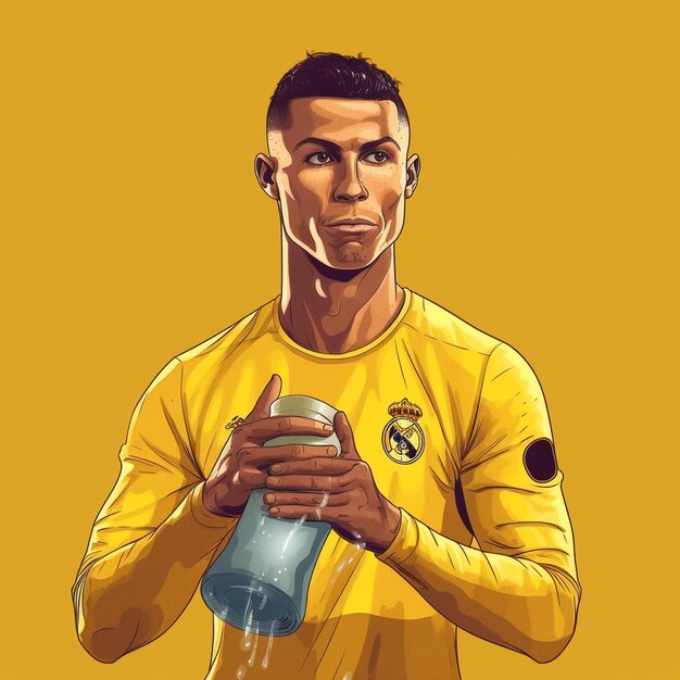 Foto illustrazione vettoriale dinamica di cristiano ronaldo