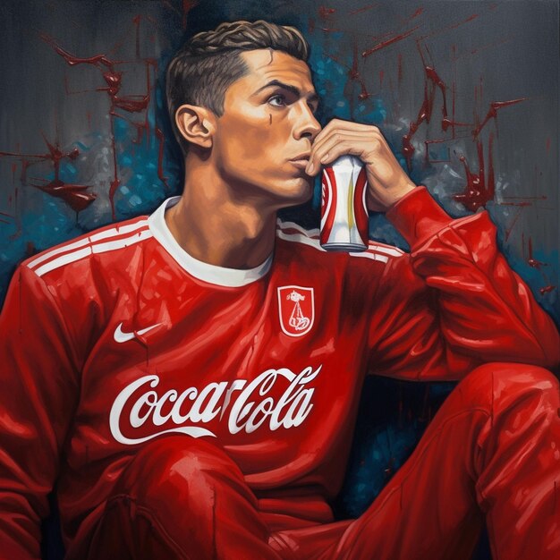 Photo dynamic vector illustration of cristiano ronaldo