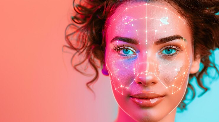 Photo dynamic visual portrait illustration