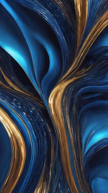 Dynamic visuals in abstract blue modern motion mesmerizing reflective elements for graphic design pr