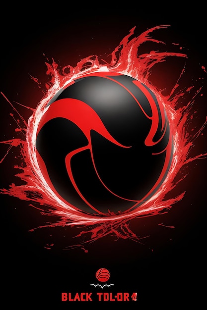 Dynamic Volleyball Tornado Design Centered Vector Image for TShirt Logo and Sticker