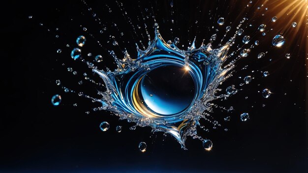 Dynamic water drop splash effect