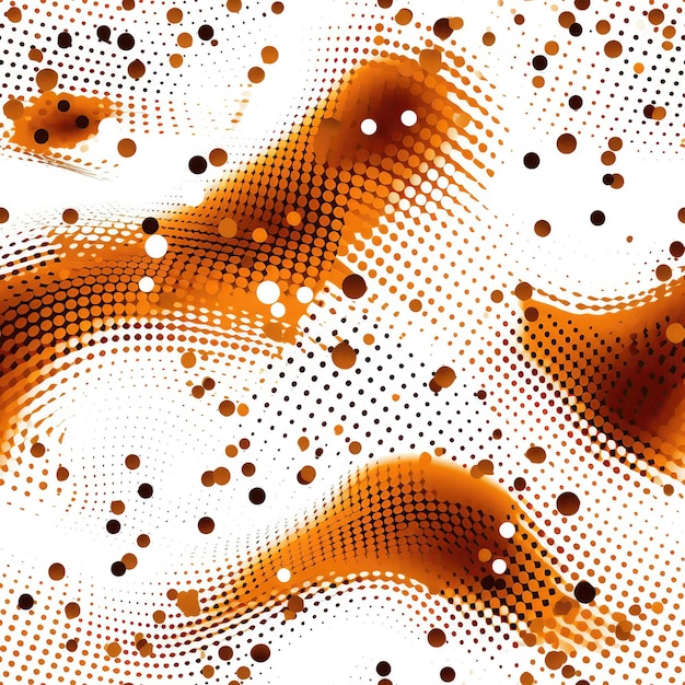 Foto elementi dinamici dell'onda di puntini marroni su sfondo bianco sfondo trasparente ia generativa