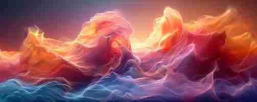 Photo dynamic waves of energy rippling wallpaper