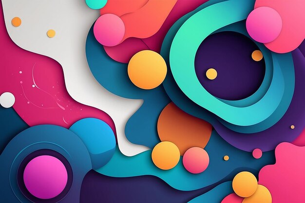 Dynamically Abstract Modern Backgrounds with Vibrant Shapes and Spots