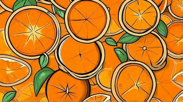 Dynamisch komisch geïnspireerd oranje plat ontwerp