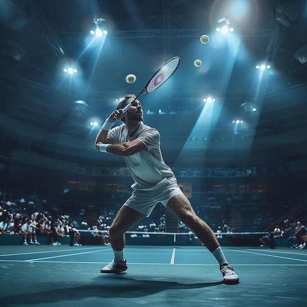 Dynamische badminton illustratie