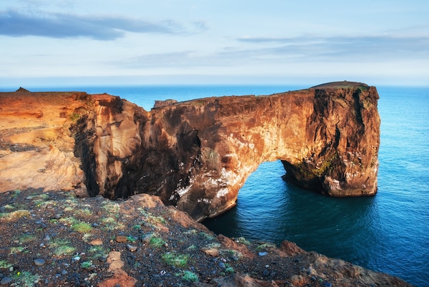 Dyrholaey Area in Iceland. Close to Black Sand Beach