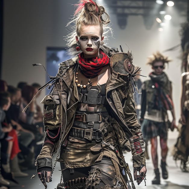 Dystopische mode landingsbaan rebel couture weerstand in stijl