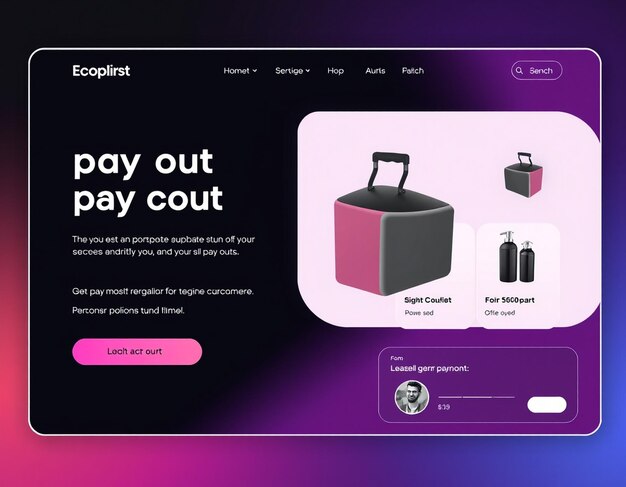 E-commerce website pay out pagina sjabloon ontwerp voor webontwikkeling Webontwerp UIUX ontwerp