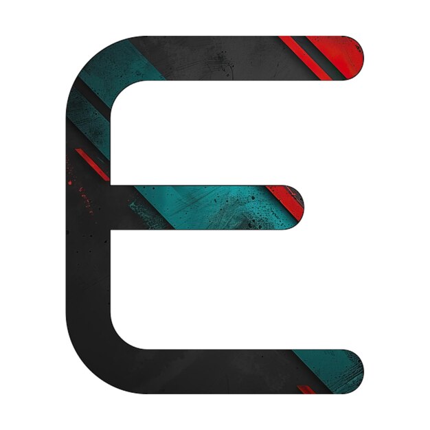 e icon diagonal black green red