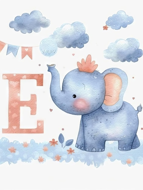 Photo e is for elephant