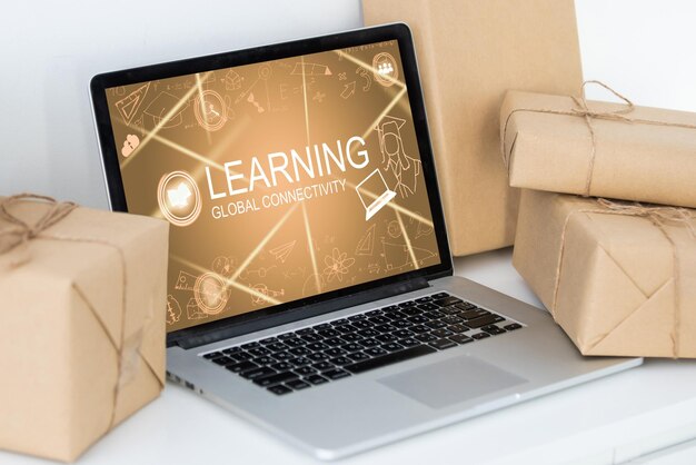 E-learning Onderwijs Internettechnologie Webinar Online cursussen concept