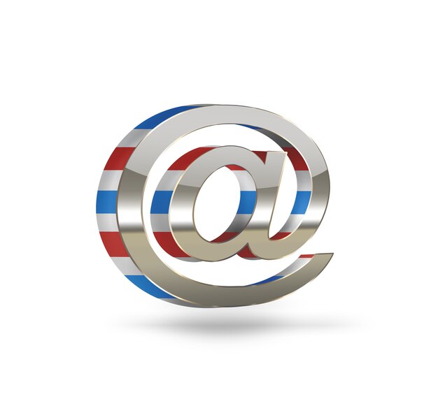 E-mail concept symbol on a light background