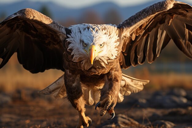 Eagle in air competition amazing maneuvers generative IA