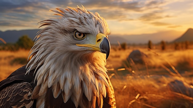 Eagle bird animal wildlife on nature view AI generated image