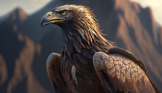 Eagle bird realistic impressive beautiful image Ai generated art