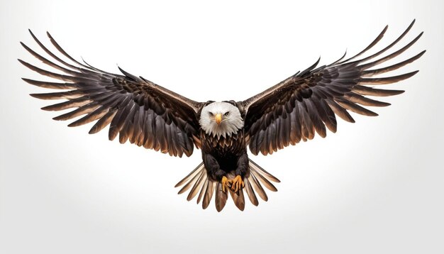 Photo eagle bird with wings flight isolated on white background 3