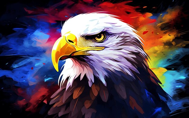 Eagle Essence Abstract Avian Artwork Generative AI