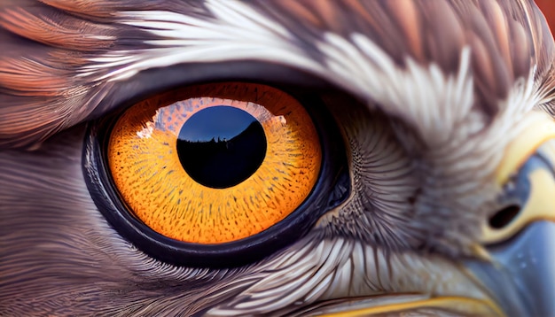Eagle eye close-up macro foto Generatieve AI