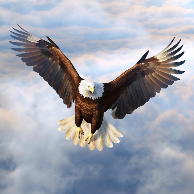 Photo eagle fly in the sky