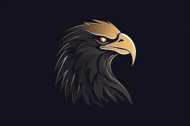 Eagle head logo symbol Beautiful illustration picture Generative AI