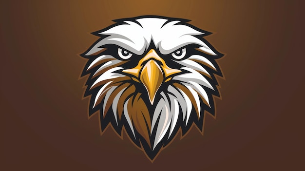 Eagle head mascotte logo achtergrond behang AI gegenereerde afbeelding