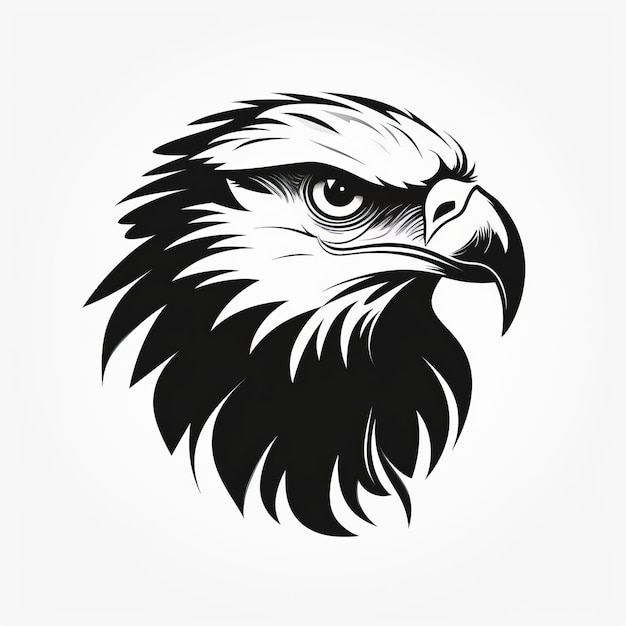 Photo eagle icon on white background