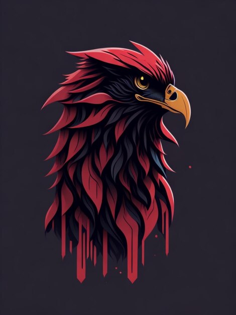 an eagle illustration for t shirt design