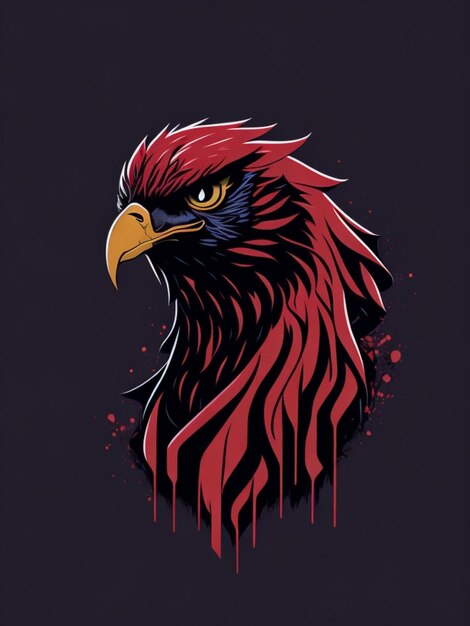 An eagle illustration for t shirt design