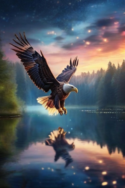 Eagle illustrationhd 8k wallpaper stock photographic image