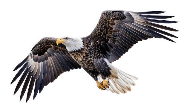 Photo eagle on isolated white background