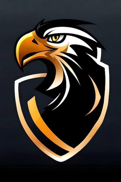 Foto logo di gioco del logo della mascotte dell'aquila