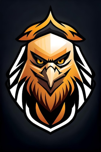 Foto logo di gioco del logo della mascotte dell'aquila