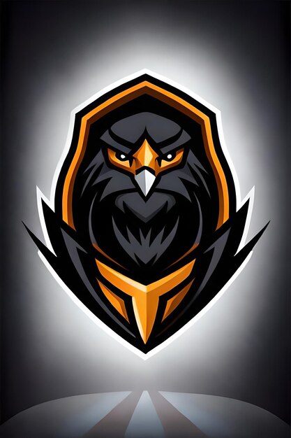 Foto logo di gioco del logo della mascotte dell'aquila