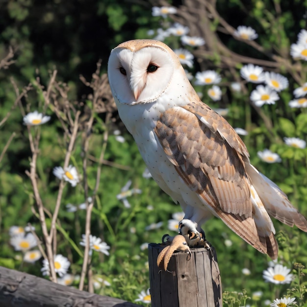 Eagle owl on a branch