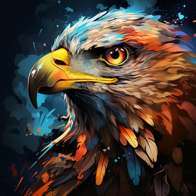 eagle portrait with realistic and eyecatching look