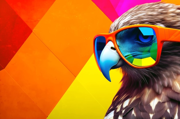 Eagle Soars Vibrant Digitale Kunst met Copyspace