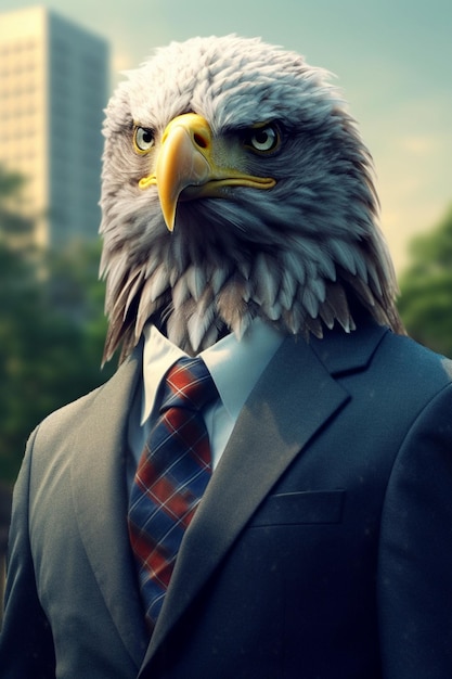 eagle in a suit generative AI