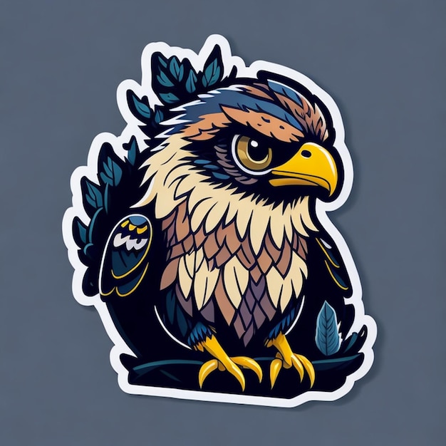 eagle themed cut sticker design AI Generated