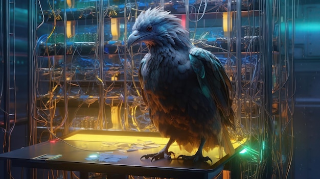 Eagle-vogel in technologieconcepten