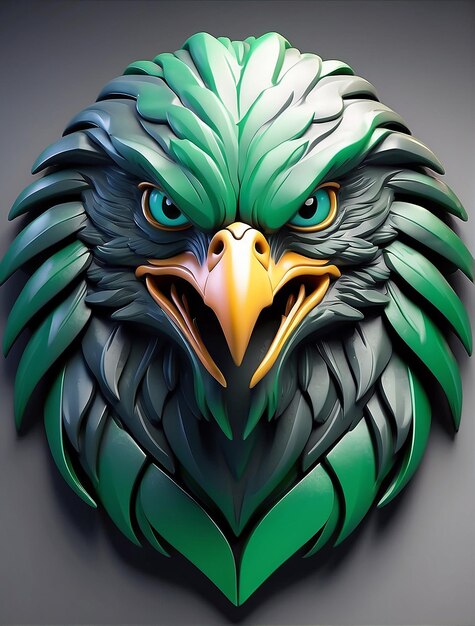 Foto eagle vorm mascotte logo voor outdoor product bedrijf moderne platte kleur