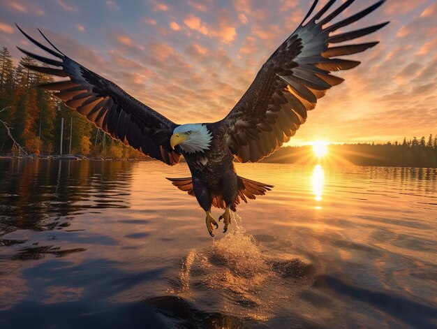 Photo eagles close up portrait